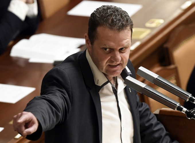 Zdenk Ondrek pi projevu